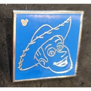 Disney Pin 66618 Toy Story Sheriff Woody Blue Character Outline Hidden Mickey